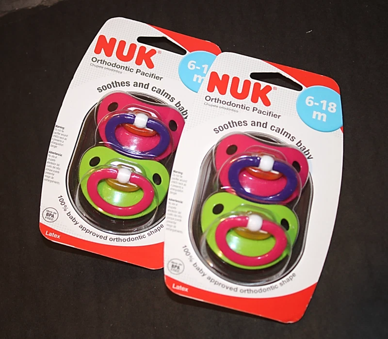 NUK 4 Pacifiers 6-18 Months LATEX Orthodontic BPA Free 2 Packs Pink Green NEW!
Opens in a new window