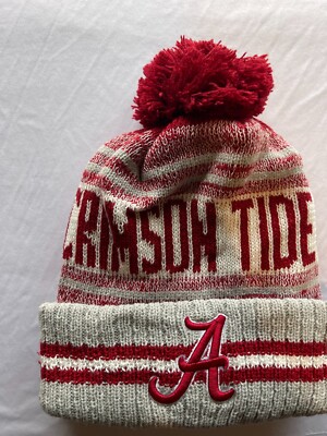 Alabama Crimson Tide Knit Winter Hat Beanie New Era Cap On Field Sideline  Fleece