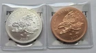 2 DYING EAGLE ZOMBUCKS Rounds .999 FINE  1 oz 2019   1 Silver & 1 Copper Round