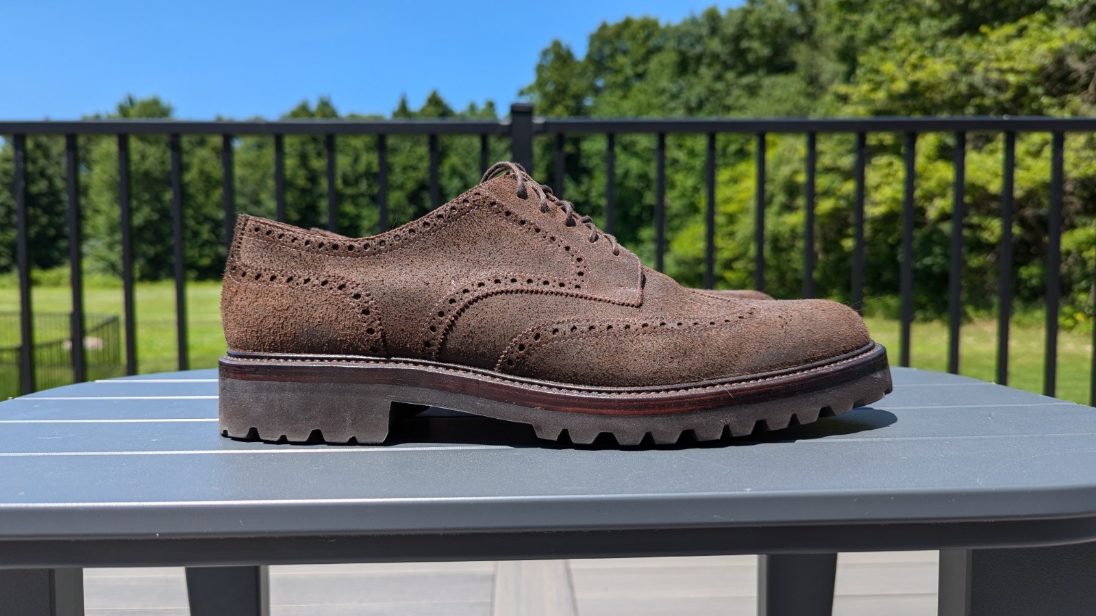 SAOLA TLB Mallorca Country style Derby taglia US 11D suola Commando cerata grezza