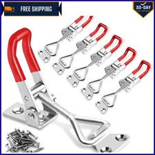 Durable 330lb Zinc-Plated Toggle Latch Clamp Set - 6 Pack for Versatile Use