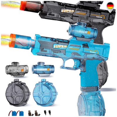 2 Pack Elektrische Wasserpistole mit LED-Flamme Wiederaufladbar
