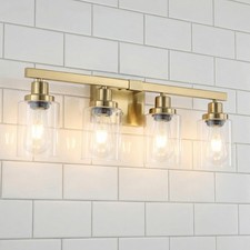 24 inch Modern Gold Vanity Light 4-Lights Wall Sconce for Bathroom Mirror