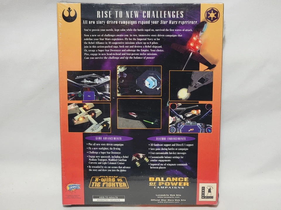 NEW Star Wars X-Wing Vs Tie Fighter BALANCE OF POWER CAMPAIGNS PC Big Box -READ - Image 4 of 4