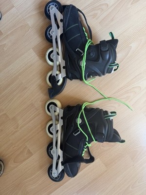 Muuwmi Inlineskates , Schwarz/Grün Gr 43  Gebraucht