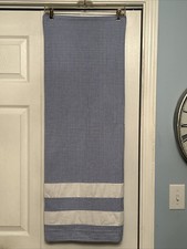 Pottery Barn Kids Blue White Gingham Pocket Rod Curtains 44 X 80 1Pr
