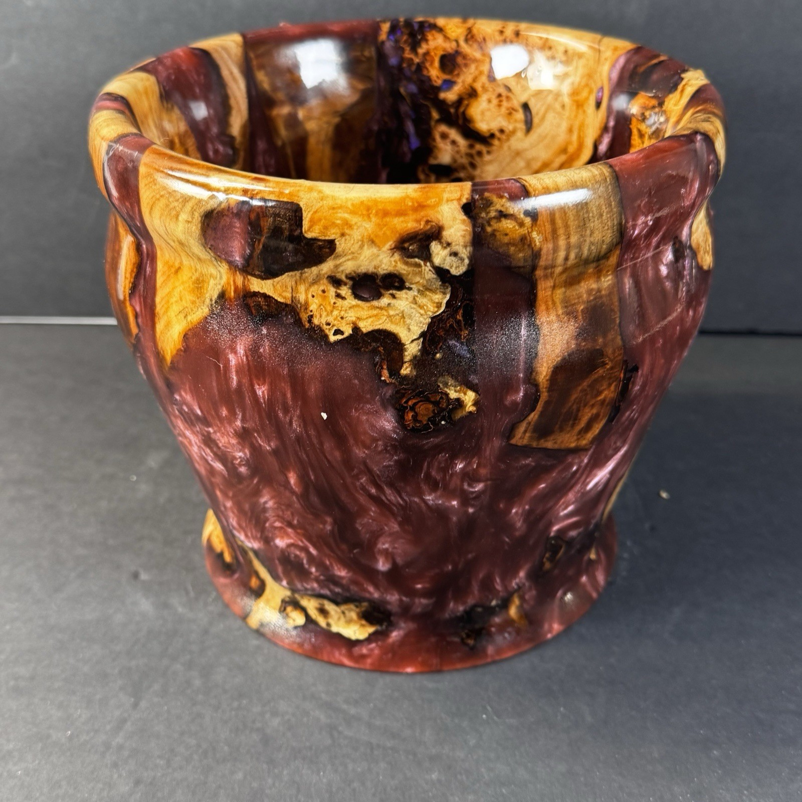 Handmade Pecan Wood and Resin Bowl Decorative Unique