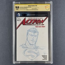 ACTION COMICS 18 CBCS 9.8 (2013 DC Comics) We Can Be Heroes Steven Pulawa Sketch