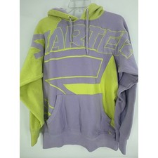 Starter Black Label Hoodie Pullover Lavender Yellow Colorblock Size S