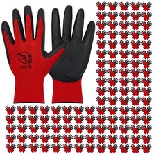 120 Pairs Gardening Work Gloves Bulk for Men Women, Breathable Nitrile Rubber