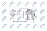 NTY Gelenksatz, Antriebswelle NPZ-TY-078 FüR Toyota