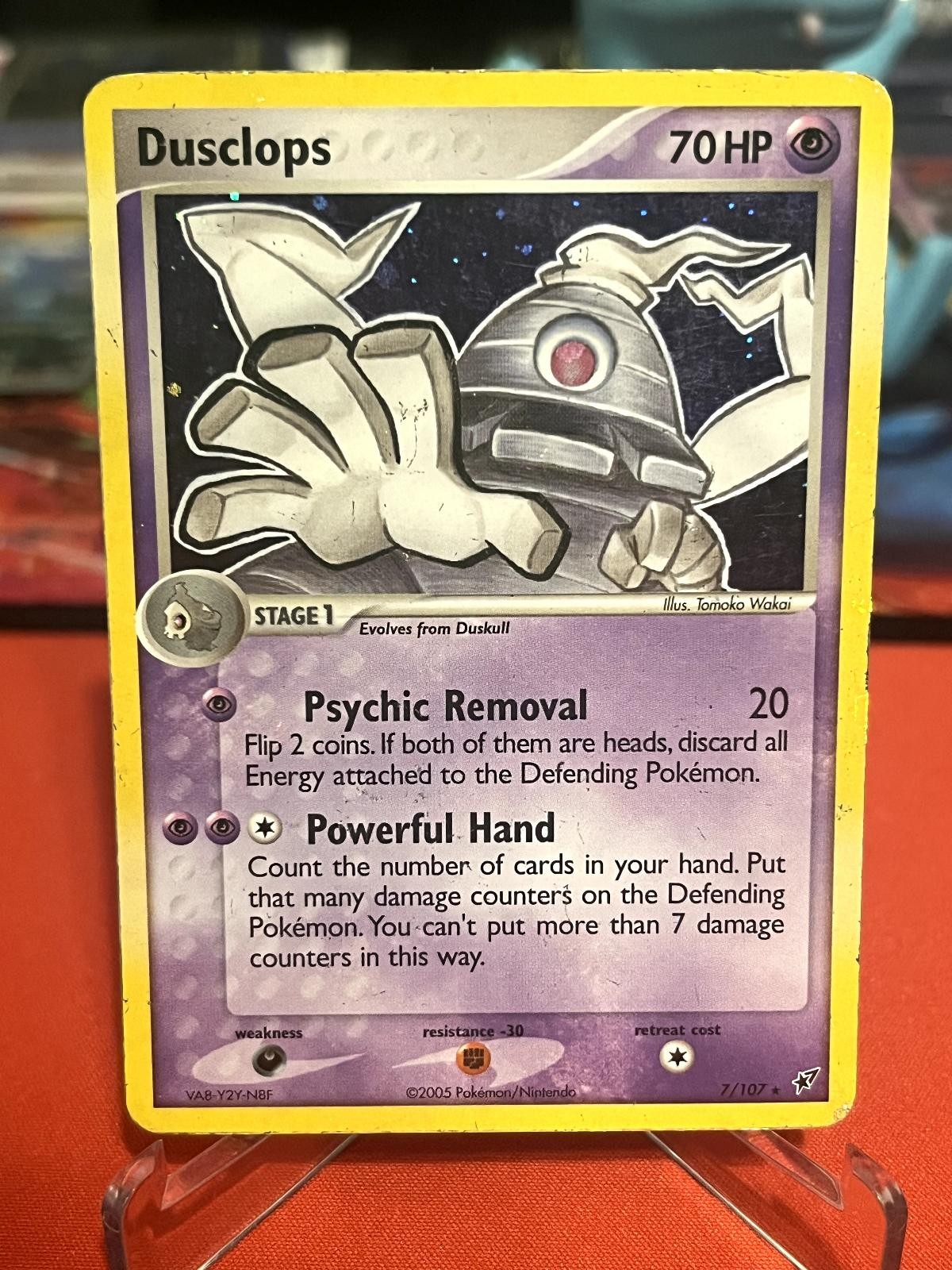 Dusclops 7/107 Holo Rare Deoxys Pokemon Moderately Played