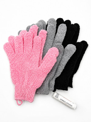 Exfoliating bath shower gloves | PINK | BLACK | GRAY