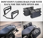 DOWNTOWN SADDLEBAGS PAIR WITH MOUNTING RACK FIT FOR TRIUMPH SPEED 400