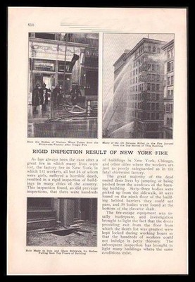 Triangle Shirtwaist Fire 1911 article  Rigid Inspection Result of New York Fire''