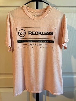 Young & Reckless Men's Pink Graphic Print Crew Neck Short Sleeve T-Shirt Size M