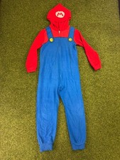 Super Mario Pajamas Suit Kids 8 Red Blue Flame Resistant Nintendo 2018 Sleepwear
