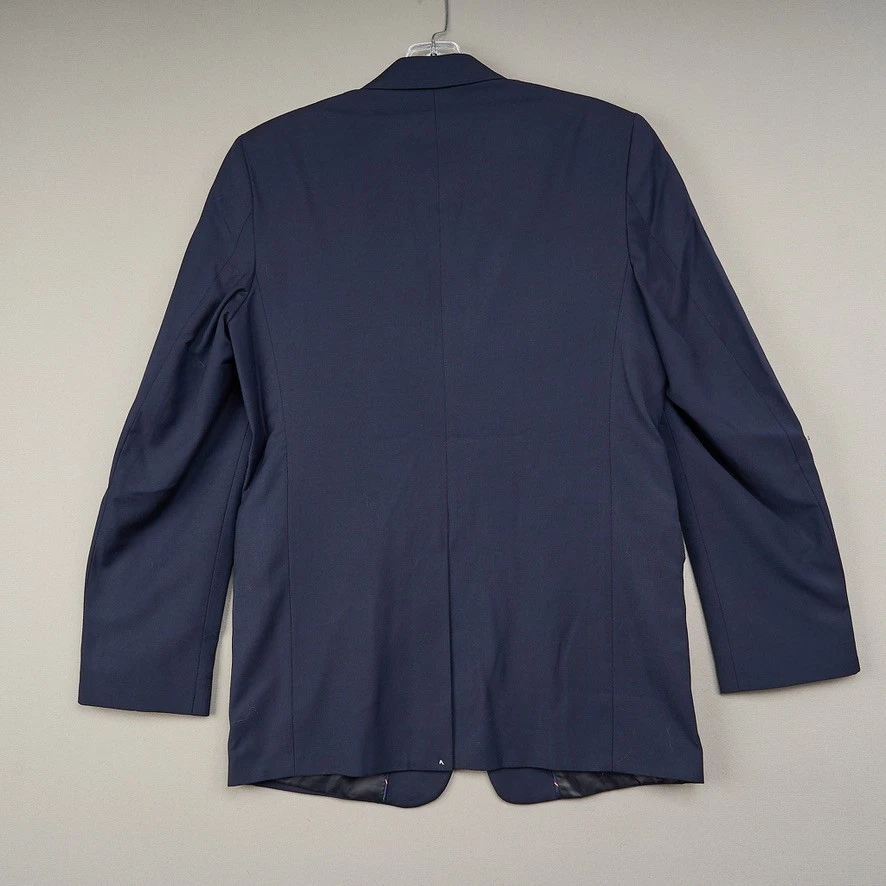 Blazer regular Chaps niños jóvenes 20 azul marino dorado dos botones ventilados mezcla de polietileno Foto 2 de 4