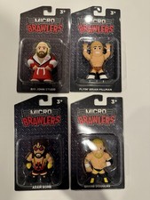 Micro Brawler Lot of 4 Pillman Shane Douglas Big John Stud Adam Bomb PWT AEW WWF
