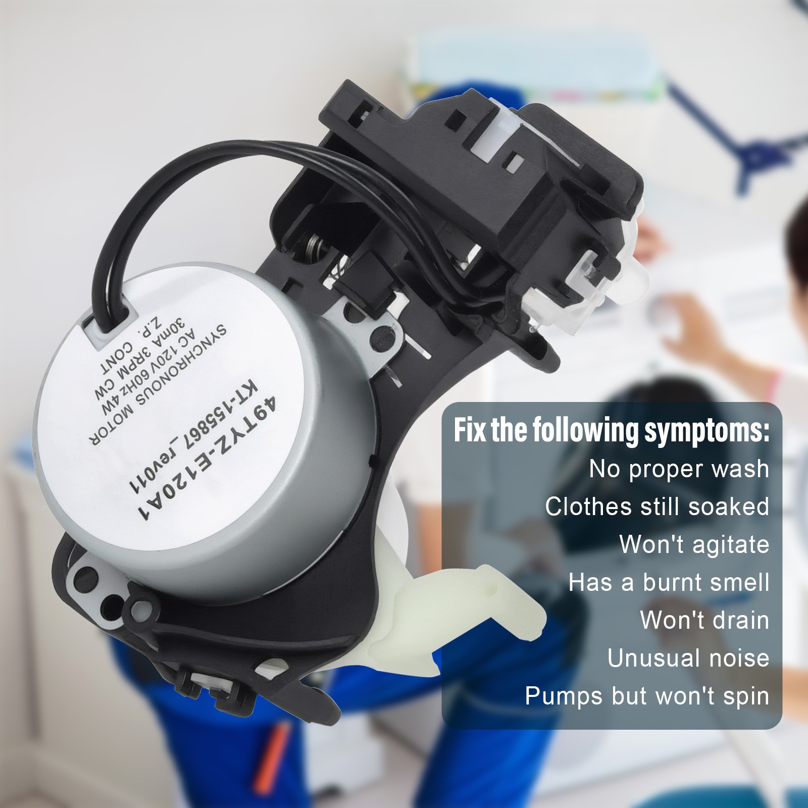 New 6Pin Washing Machine Actuator Shifter For W10913953 Whirlpool Maytag Washer