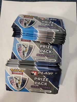 Play! Pokemon Prize Pack Series Three Factory Sealed Lot Of 10. 3 LOTS AVAILABLE