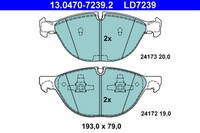 Bremsbelagsatz Scheibenbremse ATE Ceramic 13.0470-7239.2 FüR BMW X5 X6 E71 E70