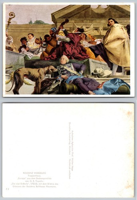 #ad #ad Continental Residenz Wurzburg Europe Fresco Postcard $1.99