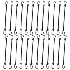 ZOEYES 24PCS 12-Inch Heavy Duty Bungee Cord with Hook, Superior Rubber Elasti...