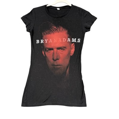 Bryan Adams Shirt Womens Medium Black Reckless 2015 Tour Concert Graphic Tee