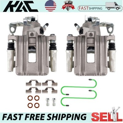 Pair Rear Brake Calipers w/ Bracket For Audi TT 2000-2006 VW Jetta 01-04 05