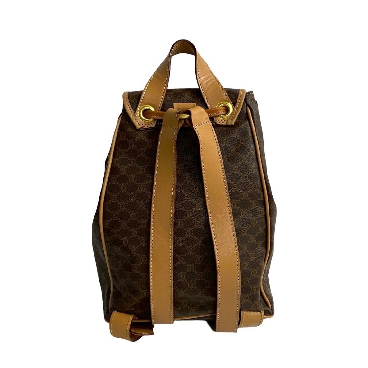 CELINE Macadam Blazon Trionf Pattern Leather Back… - image 5