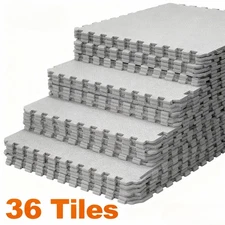 36pc ½ Inch Puzzle Exercise Mat w/EVA Foam Interlocking Tiles 144 Sq Ft GYM Home