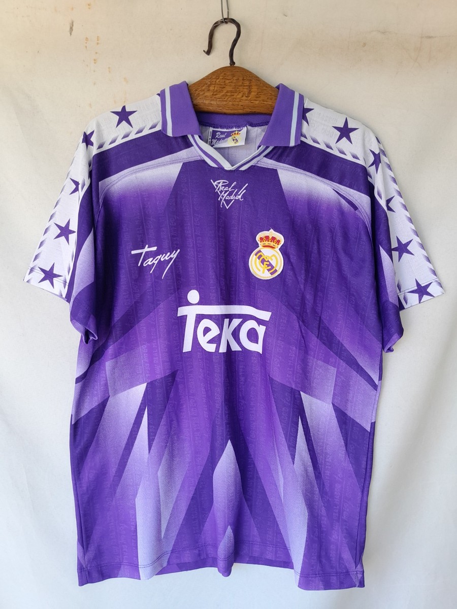 Vintage Real Madrid Away Football Shirt Mens XL Taguy Raul 1996-97