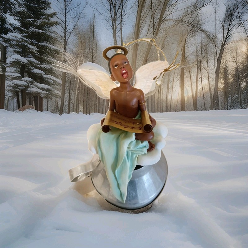 Thomas Blackshear- On The Wings of Praise Ornament 5.25"- 37039