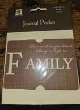 Journal pockets Stemma self adhesive pocket & insert for scrapbook cards crafts 