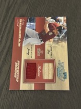 2002 Playoff Piece of the Game Bat & Jersey Materials Platinum /5 LANCE BERKMAN
