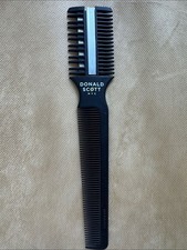 Black Dual-Head Beard & Hair Comb with Trimme...