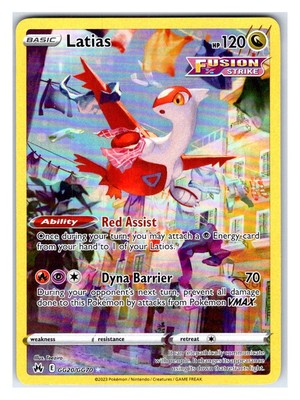 Pokemon TCG - Latias - Crown Zenith: Galarian Gallery GG20/GG70 Ultra Rare