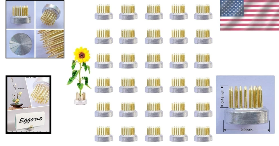 30 piezas mini ranas flores Kenzan para arreglos Ikebana - Imagen 2 de 4