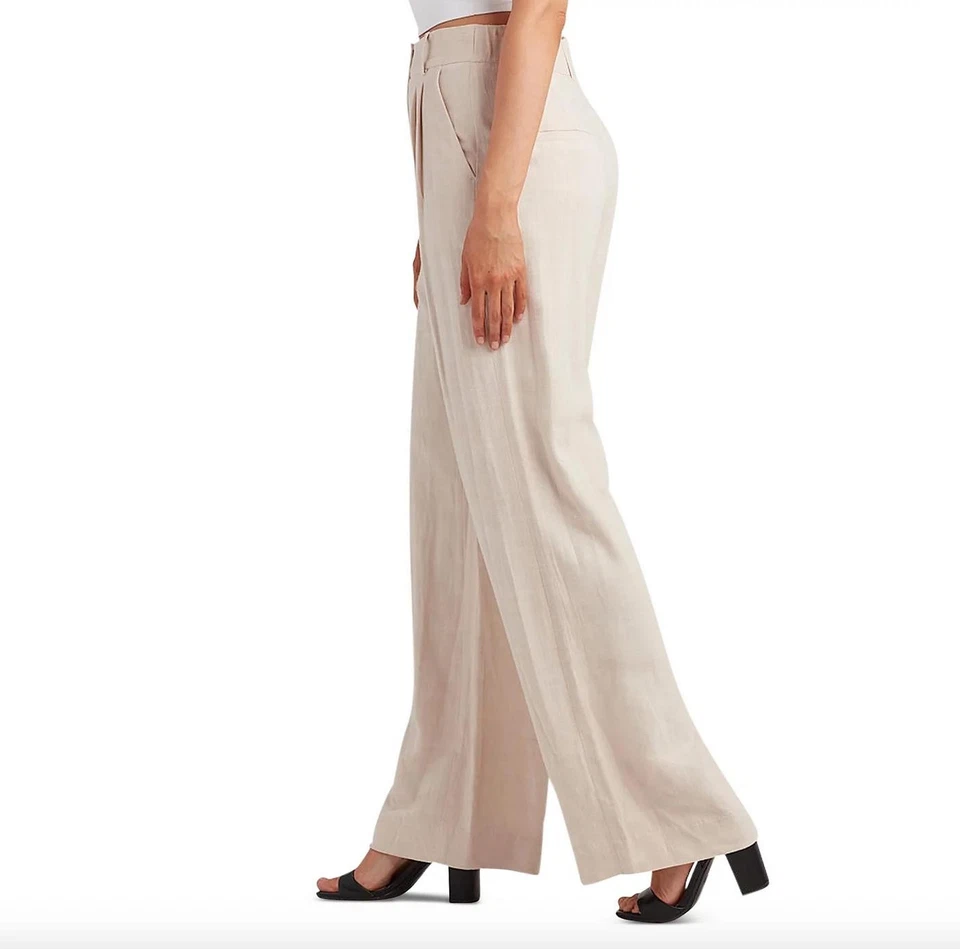 Bcx 青少年褶前中腰阔腿裤 - 磨砂 — 第 2/4 张图片