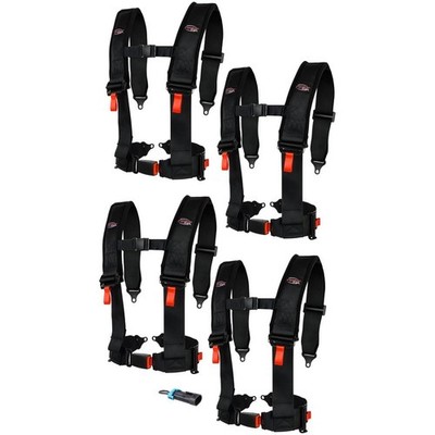 Tusk 4 Point 3'' H-Style Safety Harness 4 Seat Package For Polaris GENERAL XP 4