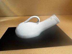 Victorian Ceramic Urinal (Late 1800's -early 1900's), White, Cleaned, Sterilized