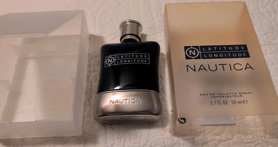 Latitude Longitude Nautica Eau de Toilette Spray 1.7 OZ 50 ml Hecho Año 2003 De Colección Foto 2 de 4