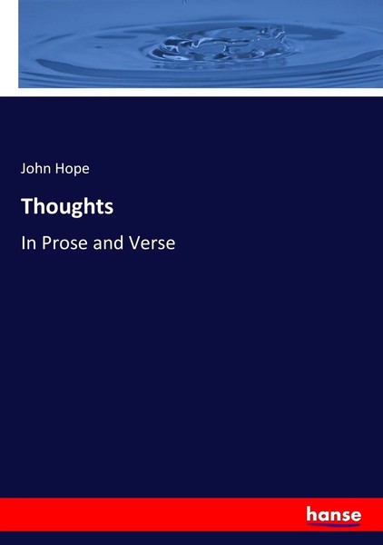 John Hope | Thoughts | Taschenbuch | Englisch (2017) | In Prose And Verse-image
