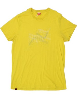 Puma Herren Grafik T-Shirt Oberteil 2XL gelb BM06
