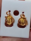 NATURAL TEARDROP SHAPE LIGHT YELLOW SAPPHIRE 925 SILVER 24K GOLD PLATED EARRINGS — photo 6