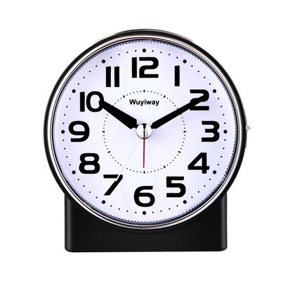 Analog Alarm Clock 4.3'' No Ticking Gentle Wake Gradual Rise - Easy to Set