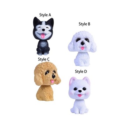 Bobble Head Dog Car Shaking Head Dog Ornament Car Dashboard Decoration Resin