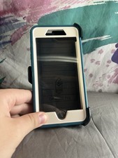 OtterBox Defender Pro Series Phone Case Teal Blue White w/ Belt Clip Holster