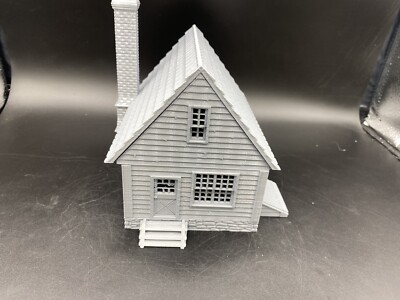 28mm, 3dD Printed, UnPainted AWI Farm House, Black Powder ( AWI-1-2)